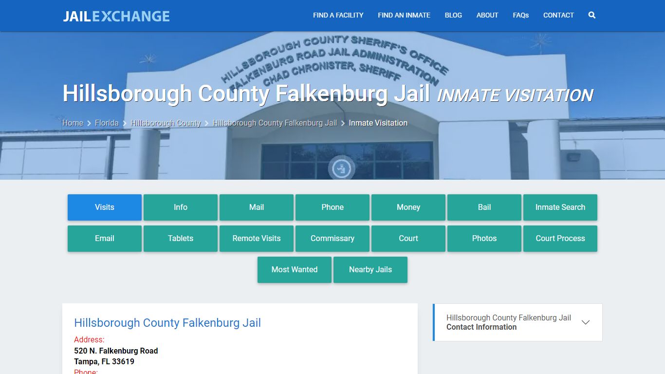 Inmate Visitation - Hillsborough County Falkenburg Jail, FL
